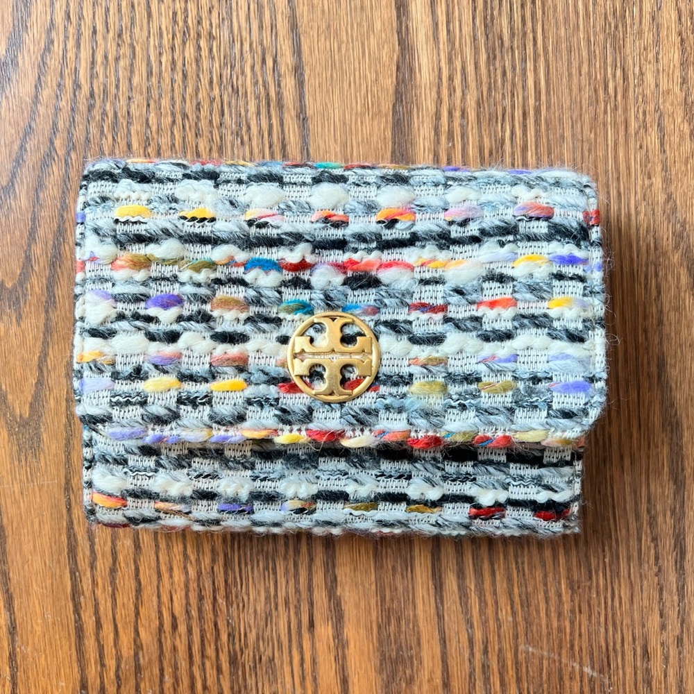 NWT Tory Burch Willa Tweed Chain Wallet